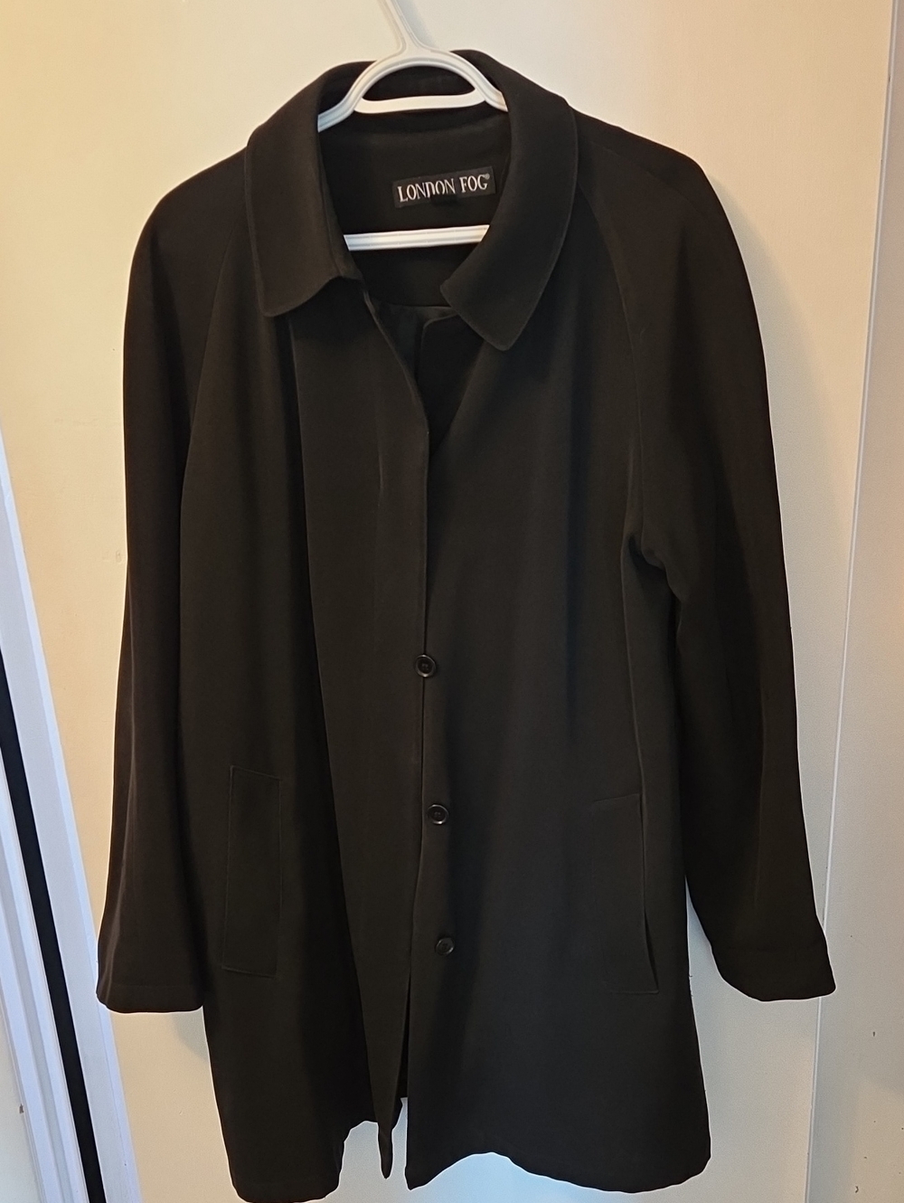 London Fog Black Women's Single-Button Trench Coat